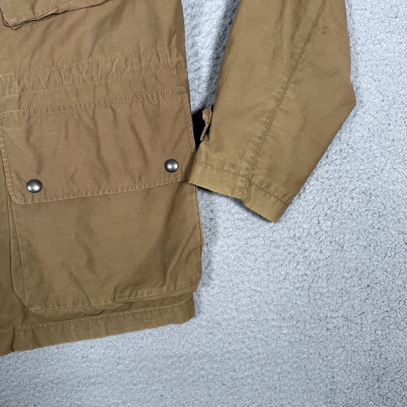 J Crew Jacket Mens Large Brown Stonehall Safari Outdoor Pockets Casual Preppy - Picture 4 of 13